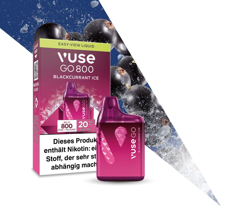 Vuse GO 800 Blackcurrant Ice Einweg E-Zigarette (800 Züge*)