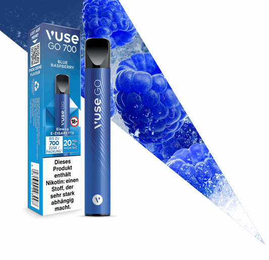 Vuse Go 700 Blue Raspberry 20mg Einweg E-Zigarette - VapeHeatXpress