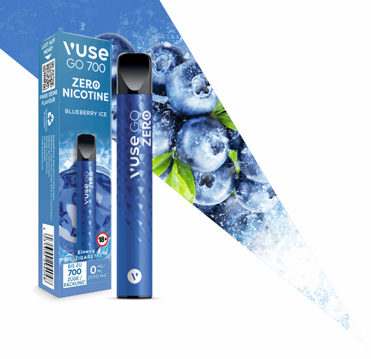 Vuse Go 700 Blueberry Ice 0mg Einweg E-Zigarette - VapeHeatXpress