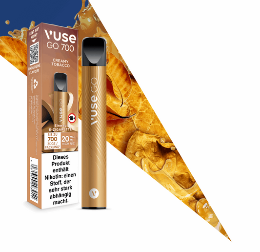 Vuse Go 700 Creamy Tobacco 20mg Einweg E-Zigarette - VapeHeatXpress