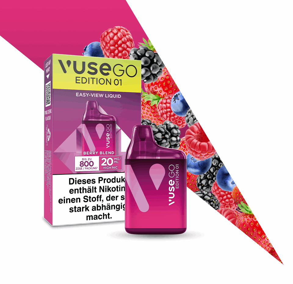 Vuse Go 800 Berry Blend 20mg Einweg E-Zigarette (800 Züge*) - VapeHeatXpress