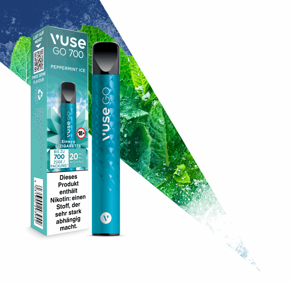 Vuse Go 700 Peppermint Ice 20mg Einweg E-Zigarette - VapeHeatXpress